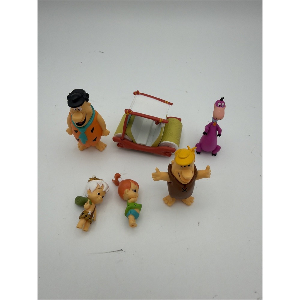 Jazwares The Flintstones 2" Mini Figures 6 Pc Set Fred Barney Dino 71030
